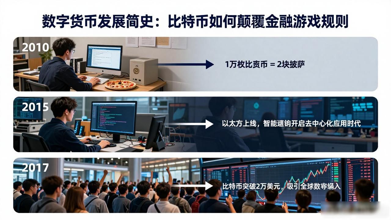 2009到2025数字货币发展历程_比特币创世区块到机构入场数字货币演变_数字货币光辉史