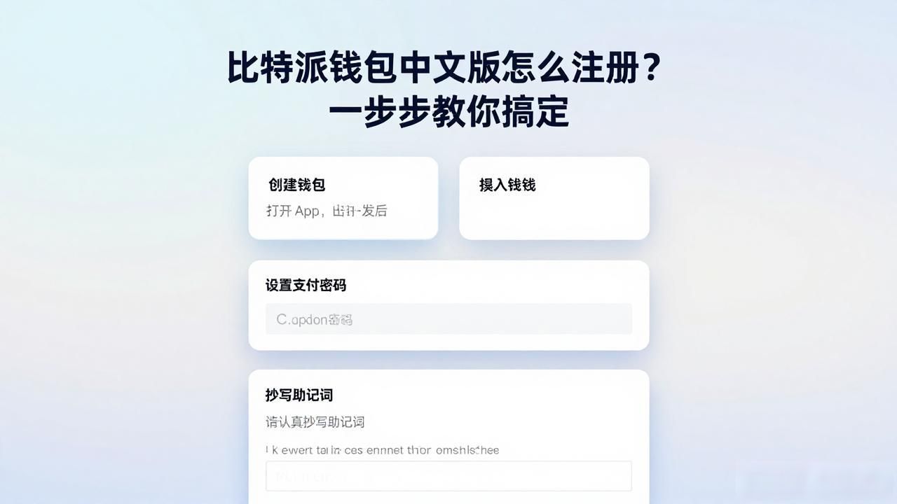比特派钱包中文版怎么注册？一步步教你搞定