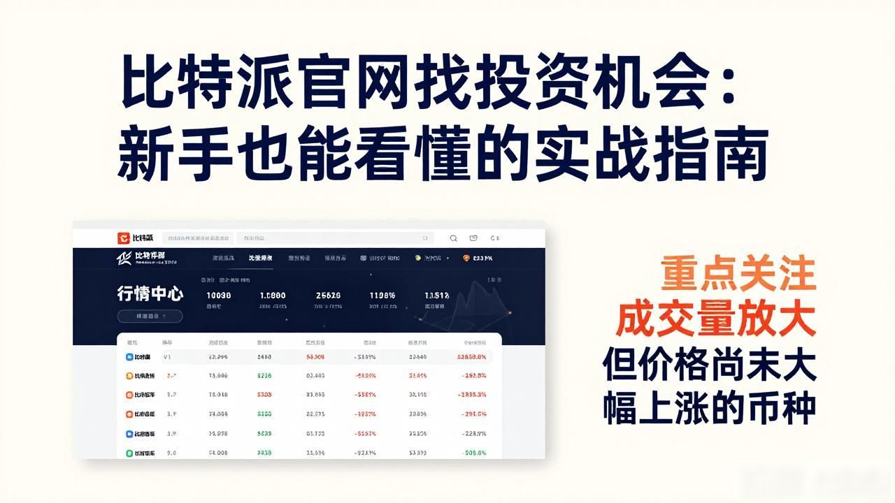 比特派官网找投资机会：新手也能看懂的实战指南