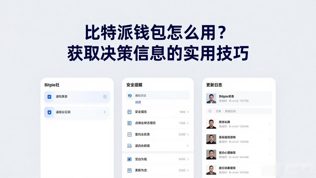 比特派Bitpie使用教程:决策信息的获取途径_比特派获取有价值决策信息_比特派资讯功能使用