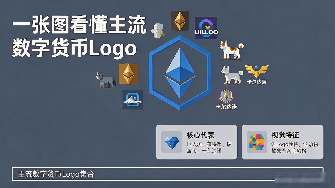 比特币以太坊等主流虚拟货币Logo解析_新手如何通过数字货币外观标识分辨币种_所有的数字货币图片