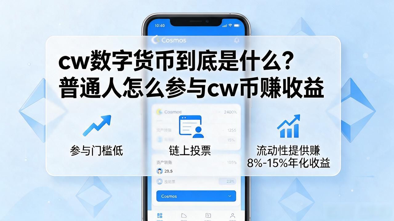 cw数字货币_Cosmos生态做市机制_cw数字货币
