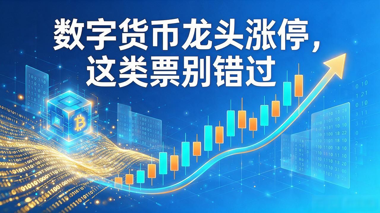 数字货币龙头涨停，这类票别错过