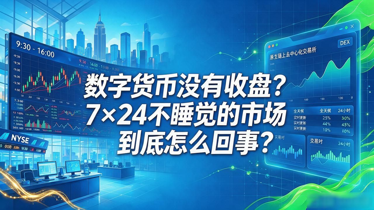 数字货币没有收盘？7×24不睡觉的市场到底怎么回事