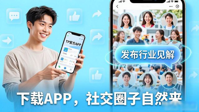 下载TP官方APP，社交圈子自然来