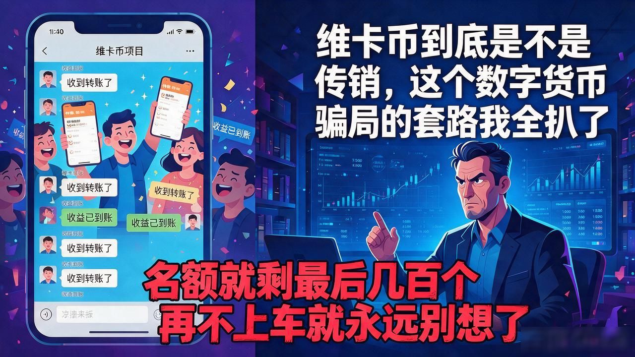 传销数字货币维卡币_维卡币拉人头返利套路_维卡币骗局识别方法
