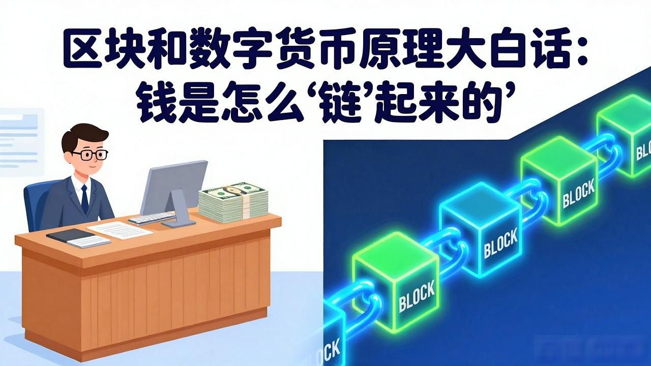 区块和数字货币原理大白话：钱是怎么"链"起来的