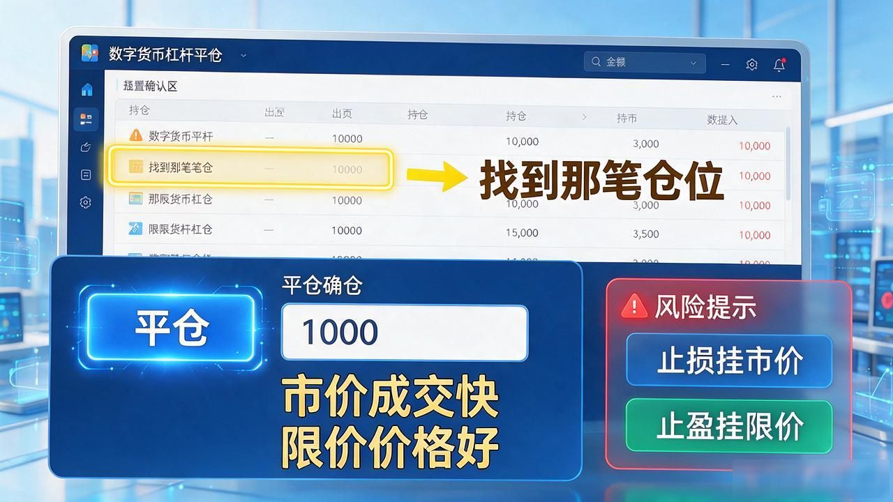 杠杆平仓操作细节_数字货币杠杆怎么平仓_反向对冲平仓技巧