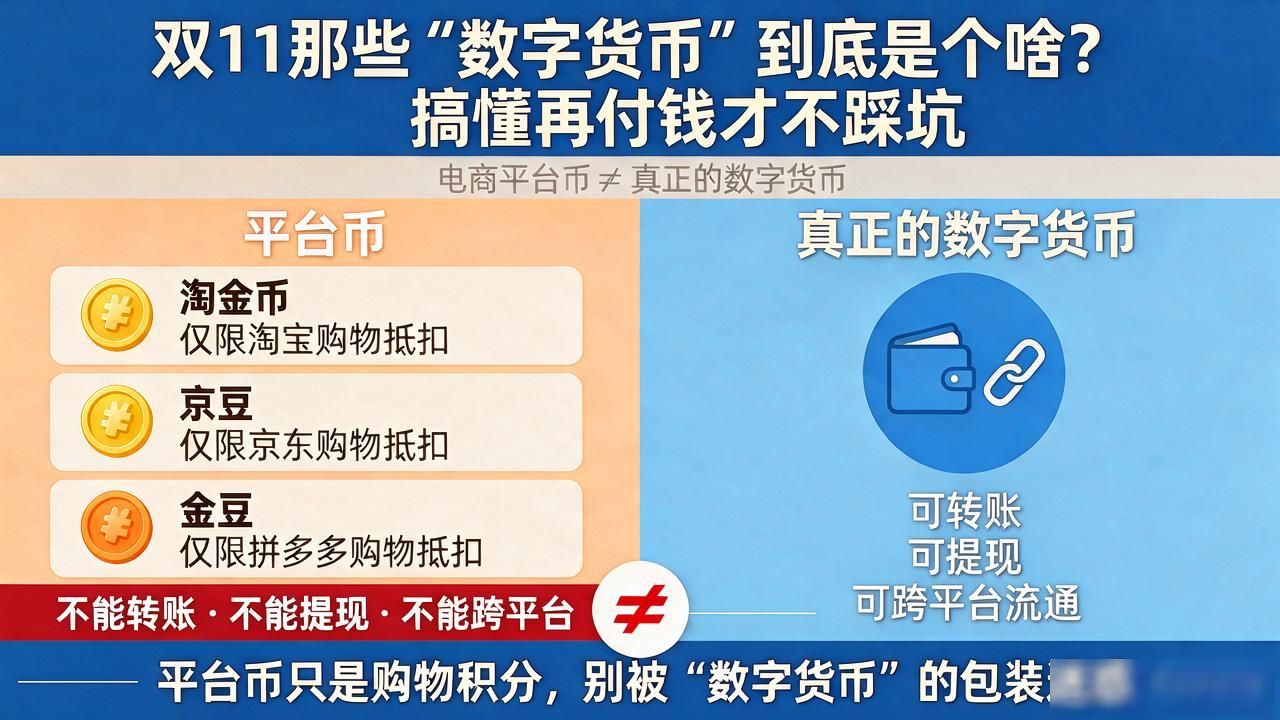 双11数字货币是数字人民币还是平台积分_如何区分央行数字人民币和电商平台虚拟币_什么是双11数字货币