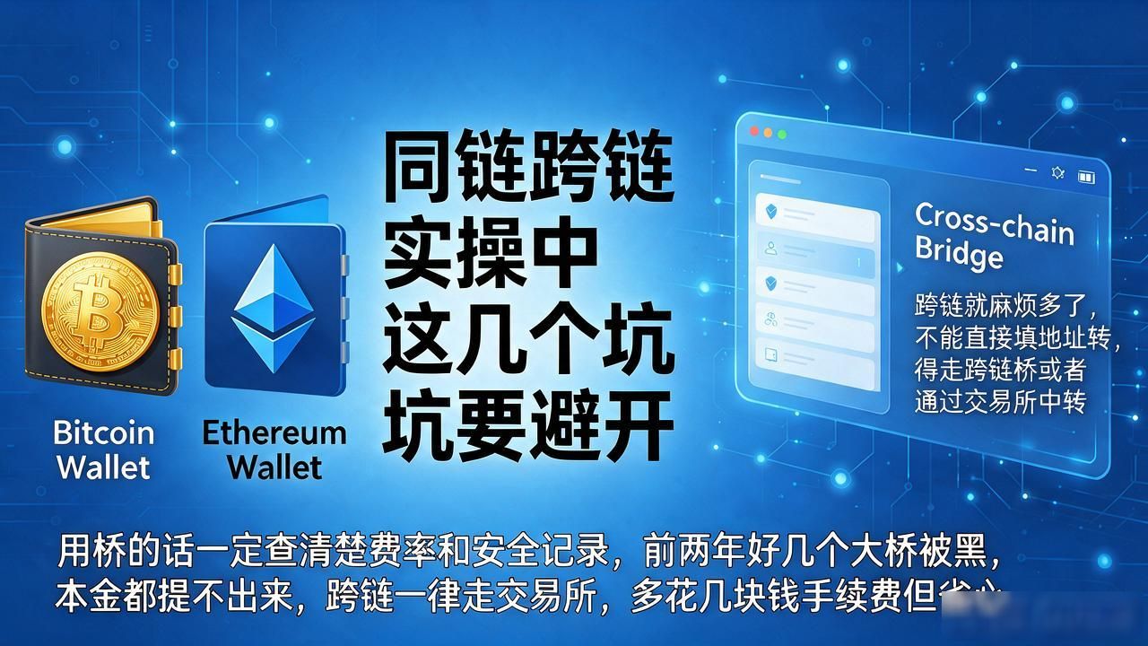 数字货币钱包同链互转手续费与到账时间_跨链转账安全避坑指南及交易所中转_数字货币钱包能互转吗