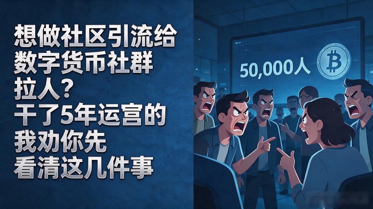 想做社区引流给数字货币社群拉人？干了5年运营的我劝你先看清这几件事