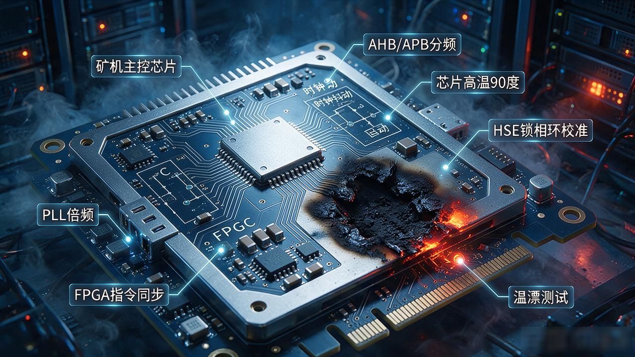 数字货币矿机里的RCC时钟模块，选型配错了矿卡直接烧