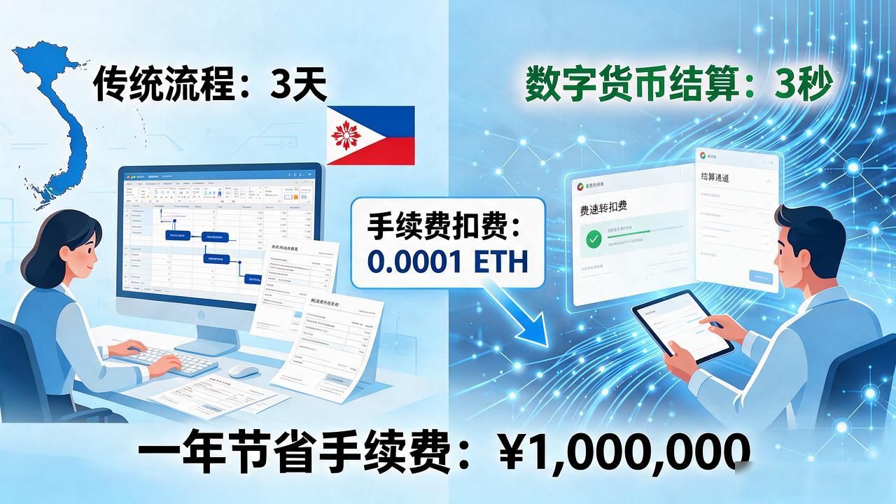 数字货币结算薪酬：跨境发工资从三天缩到三秒，一年能省多少