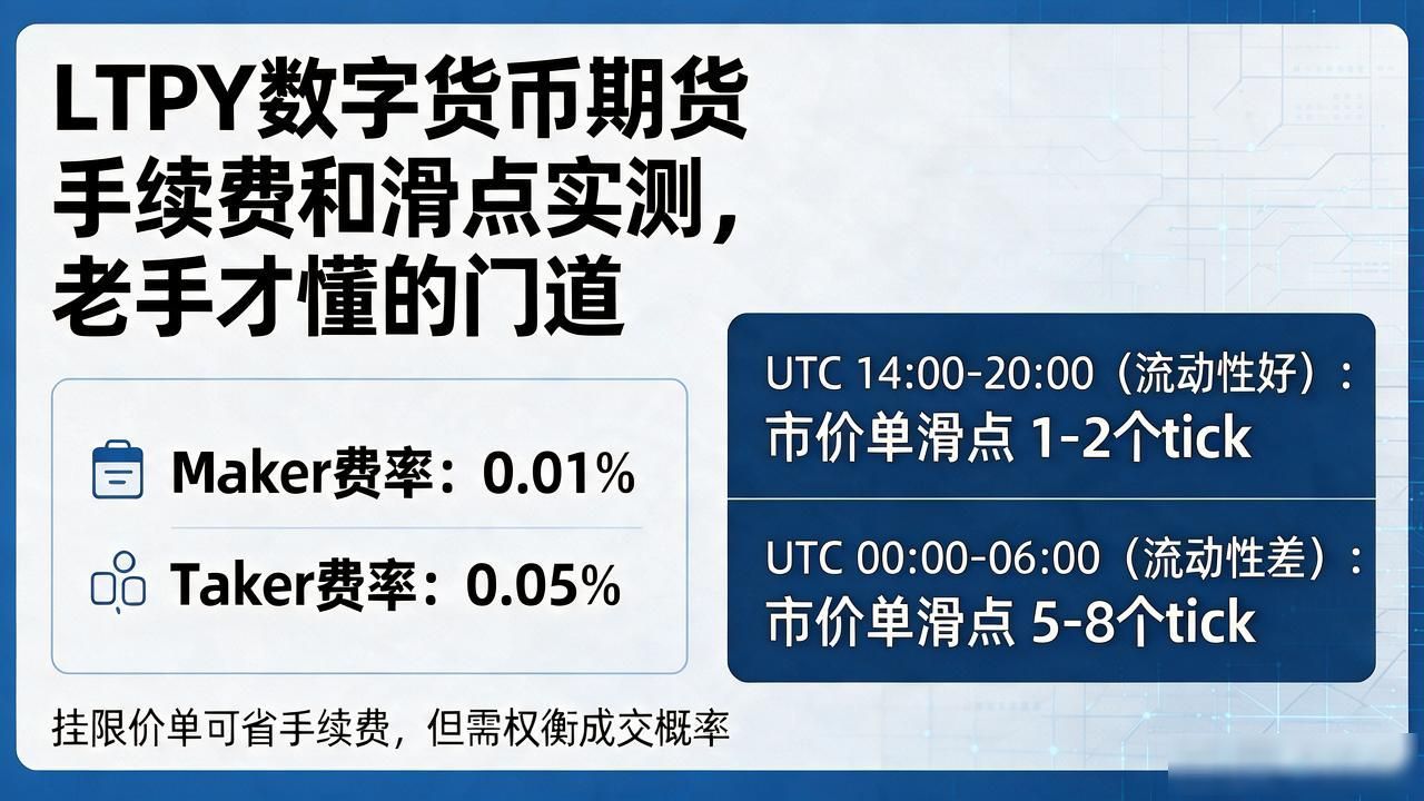 LTPY数字货币期货手续费和滑点实测，老手才懂的门道