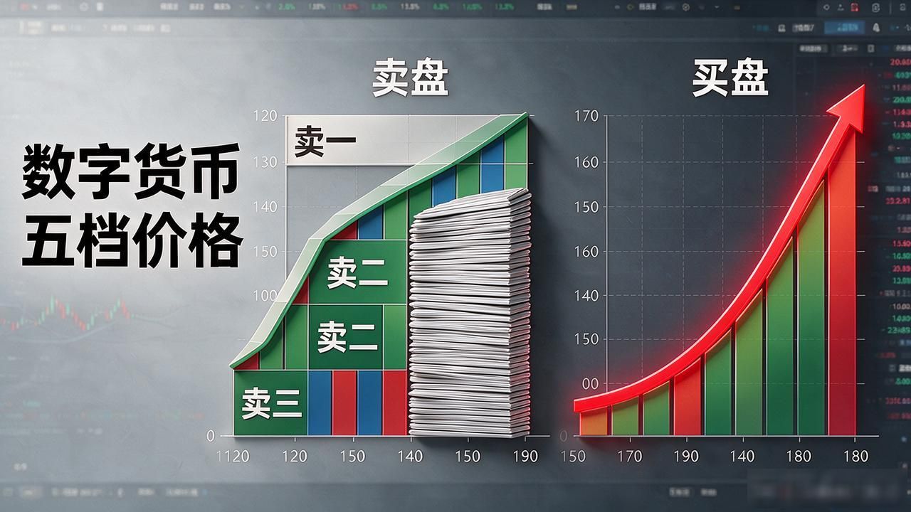 数字货币五档价格怎么读 买卖盘口五档挂单和价差全搞懂