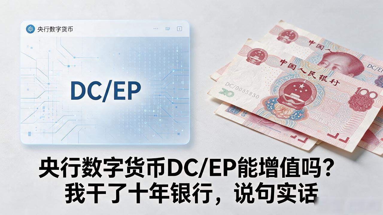 央行数字货币DC/EP能增值吗？我干了十年银行，说句实话