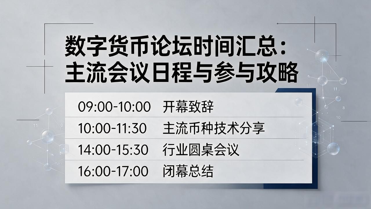 数字货币论坛时间_数字货币论坛时间规律_数字货币行业论坛活动安排