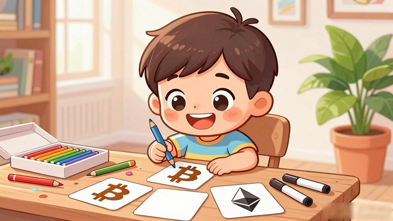 区块链数字货币DIY填色科普活动 儿童虚拟货币符号认知手工 适合家庭学校的金融科技填色游戏_数字货币diy填色